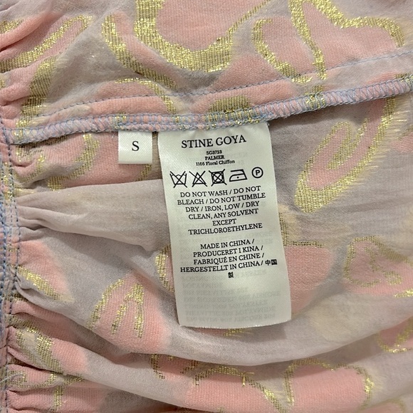 Stine Goya Palmer Blouse Rosemary Banana Leaf Metallic Blouse - Picture 13 of 14